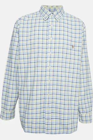 Ralph Lauren Yellow/ Checks Cotton Long Sleeve Shirt XXL