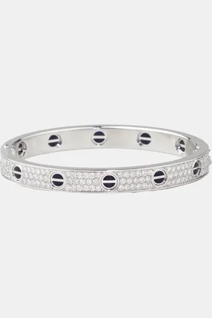 Cartier 18K Gold and Ceramic Love Bangle Bracelet