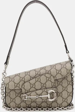 Gucci Gg Supreme Canvas Leather Mini Horsebit 1955 Shoulder Bag