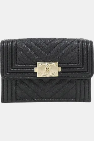 CHANEL Caviar Leather Boy Wallet