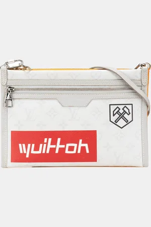 LOUIS VUITTON /Yellow Monogram Antartica Double Flat Messenger
