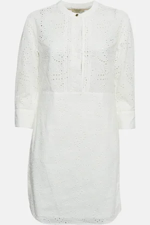 Burberry Broderie Anglaise Cotton Short Dress S