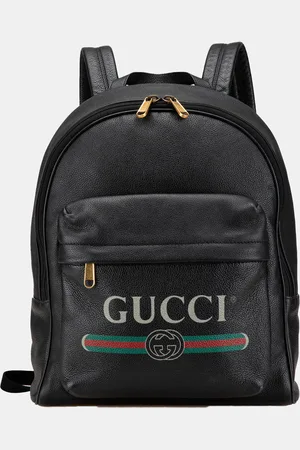 Gucci Leather Logo Backpack