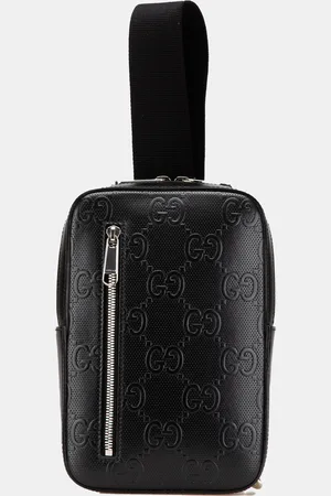 Gucci Jumbo GG Embossed Leather Sling Bag