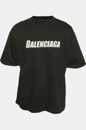 Balenciaga Unisex Logo Print Jersey Distressed T-Shirt XXS
