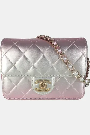 CHANEL Pink Ombre Metallic Lambskin Like A Wallet Flap Bag