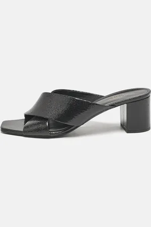 Saint Laurent Saint Laurent Texture Leather Loulou Criss Cross Mules Size 41