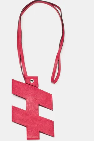 Hermès Rouge De Coeur Chevre Leather H-Tag Phone Case