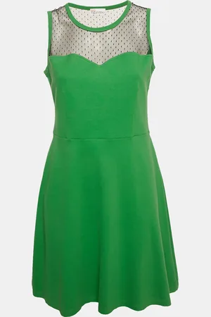 RED Valentino Knit and Tulle Sleeveless D