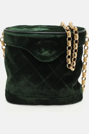 CHANEL Velvet Vintage CC Vanity Shoulder Bag