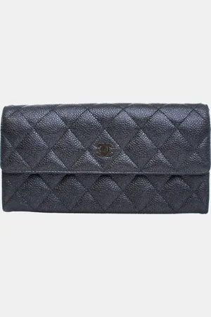CHANEL CC Caviar Flap Continental Wallet