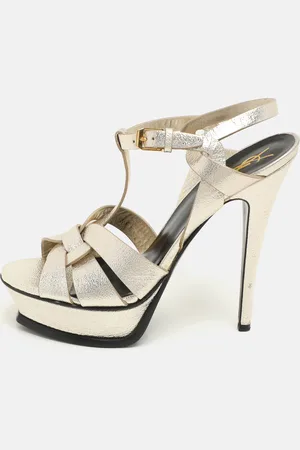 Saint Laurent Saint Laurent Texture Leather Tribute Sandals Size 39