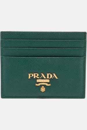 Prada Leather Logo Card Holder