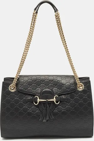 Gucci Ssima Leather Large Emily Chain Shoulder Bag