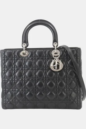 Dior Christian Leather Lady Large Shoulder Bag