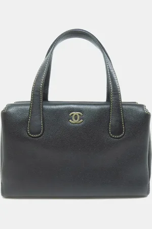 CHANEL Grained Calfskin Wild Stitch Tote Bag