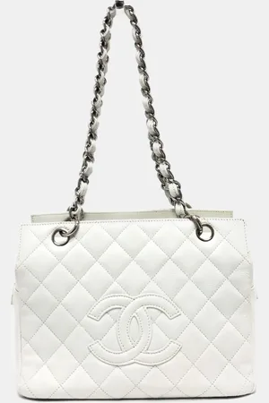 CHANEL Caviar Skin CC Coco Mark Chain Tote Bag