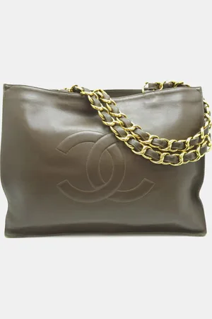 CHANEL Lambskin Large Chain Tote Bag