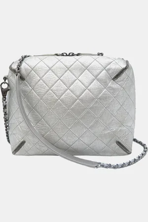 CHANEL Leather Gabrielle Chain Shoulder Bag