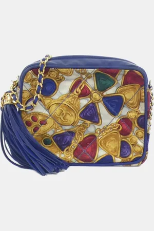 CHANEL Multicolor Leather Gripoix Jewel Print Shoulder Bag