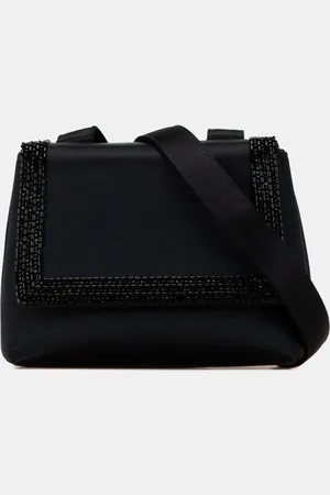CHANEL Satin Coco Mark Square Shoulder Bag