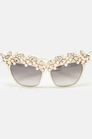 ANNA KARIN KARLSSON /Grey Gradient Tears of The Moon Cat-Eye Sunglasses
