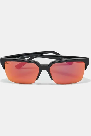 Gucci Black/ Orange Mirrored GG3710S Half Rim Sunglasses