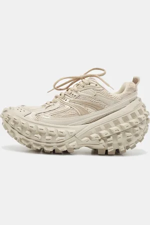 Balenciaga Faux Leather and Mesh Defender Sneakers Size 38
