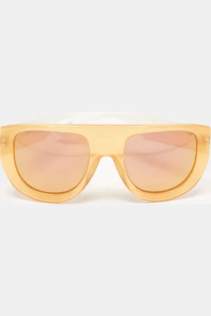 Ganni /White Ines 2 Square Sunglasses