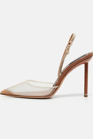 Alexander Wang Mesh and Leather Lovisa Ankle Strap Pumps Size 39