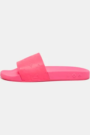 LOUIS VUITTON Rubber Waterfront Pool Slides Size 39