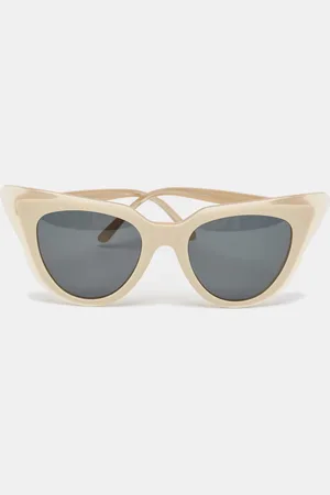 ILLESTEVA /Black Emmanuelle Cat Eye Sunglasses