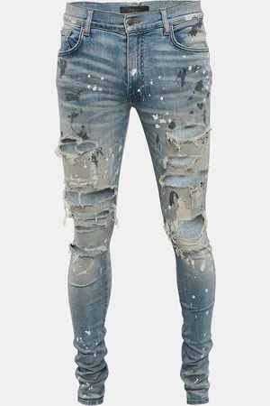 AMIRI Paint Splatter Print Denim Distressed Jeans M Waist 30"