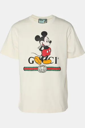 Gucci X Disney Logo Printed Cotton Crewneck Oversized T-Shirt XS