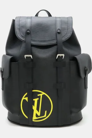 LOUIS VUITTON Leather Noir Epi Christopher PM Backpack
