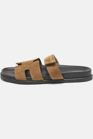 Hermès Suede Chypre Sandals Size 45.5