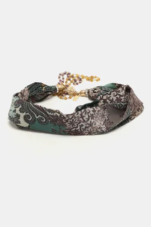 Etro Paisley Printed Silk Head Band