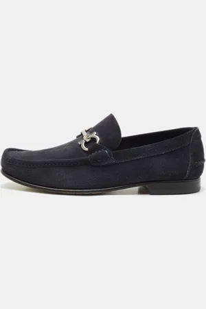 Salvatore Ferragamo Suede Double Gancio Loafers Size 42