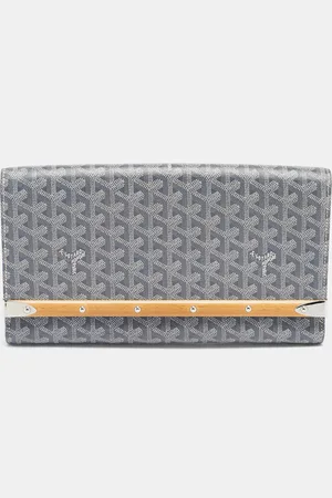 GOYARD Ine Coated Canvas Monte Carlo Bois Clutch