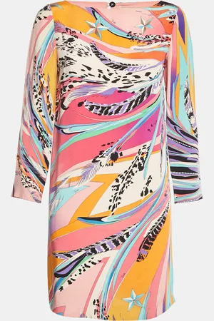 Emilio Pucci Silk Long Sleeve Mini Dress S