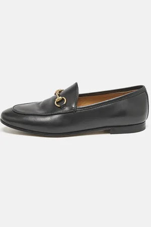 Gucci Leather Jordaan Slip On Loafers Size 36