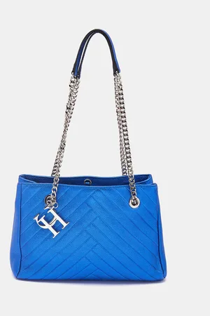 Carolina Herrera Quilted Leather Logo Charm Chain Tote