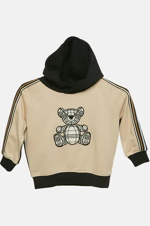 Burberry Kids /Black Applique Detail Cotton Talbot Hoody 4 Yrs