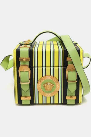 VERSACE Striped Leather Medusa Vanity Box