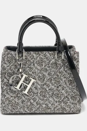 Carolina Herrera Glitter and Patent Leather Mini Duchess Tote