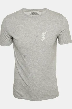 Saint Laurent Yves Logo Applique Jersey T-Shirt S