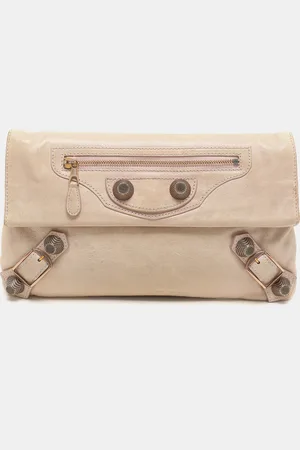Balenciaga Pale Rose Leather RGGH Classic Envelope Clutch
