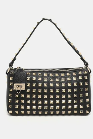 VALENTINO Leather Rockstud Shoulder Bag