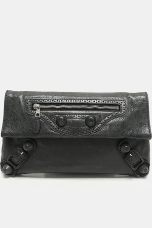 Balenciaga Moss Leather Classic Giant Envelope Clutch