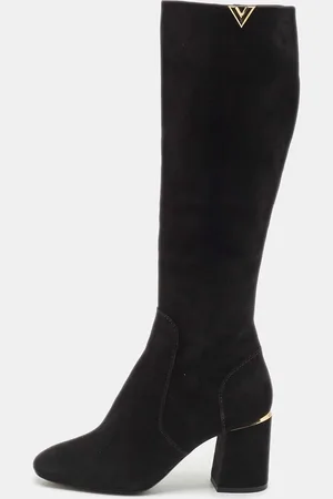LOUIS VUITTON Suede Heritage Mid Calf Boots Size 37